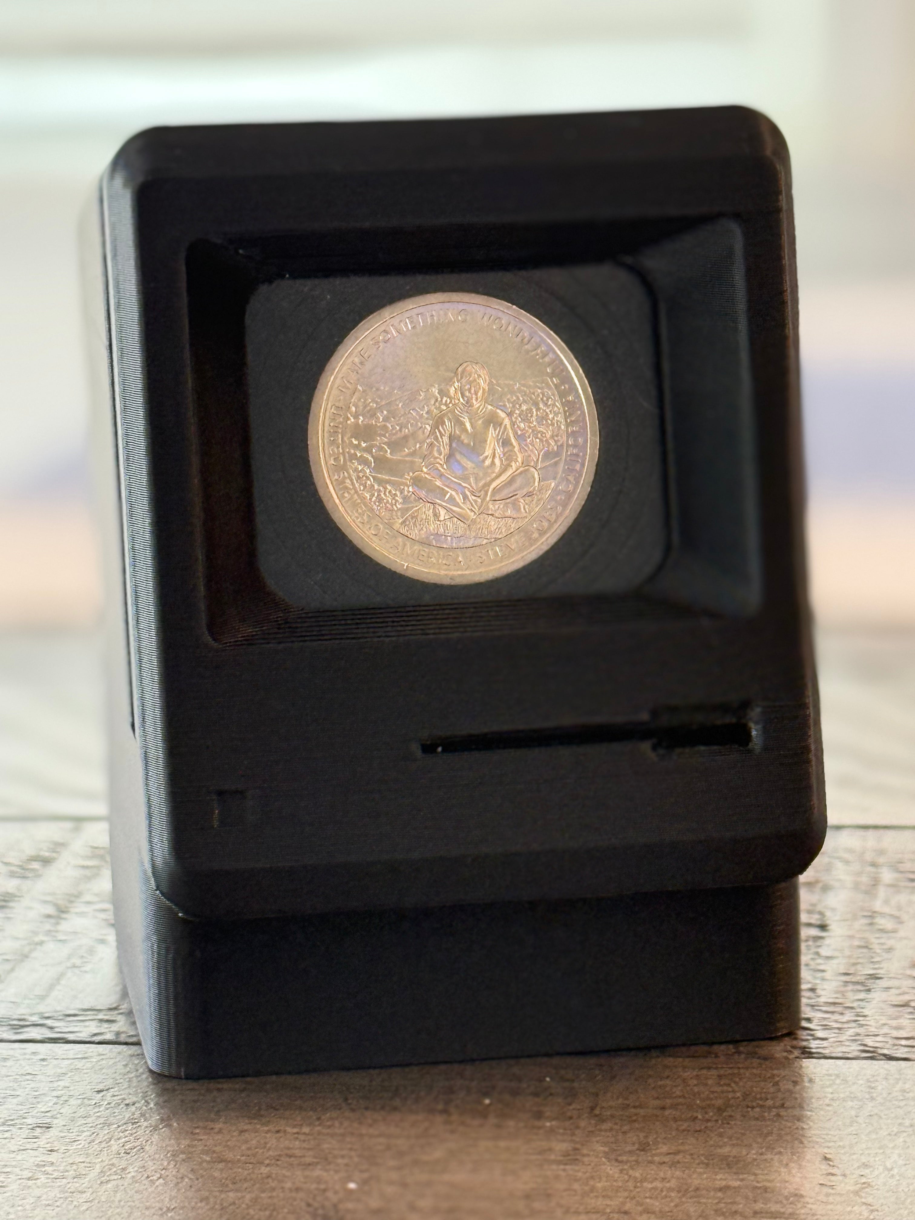 Steve Jobs Coin Display — 2026 American Innovation $1 Coin, Limited Run (Black)