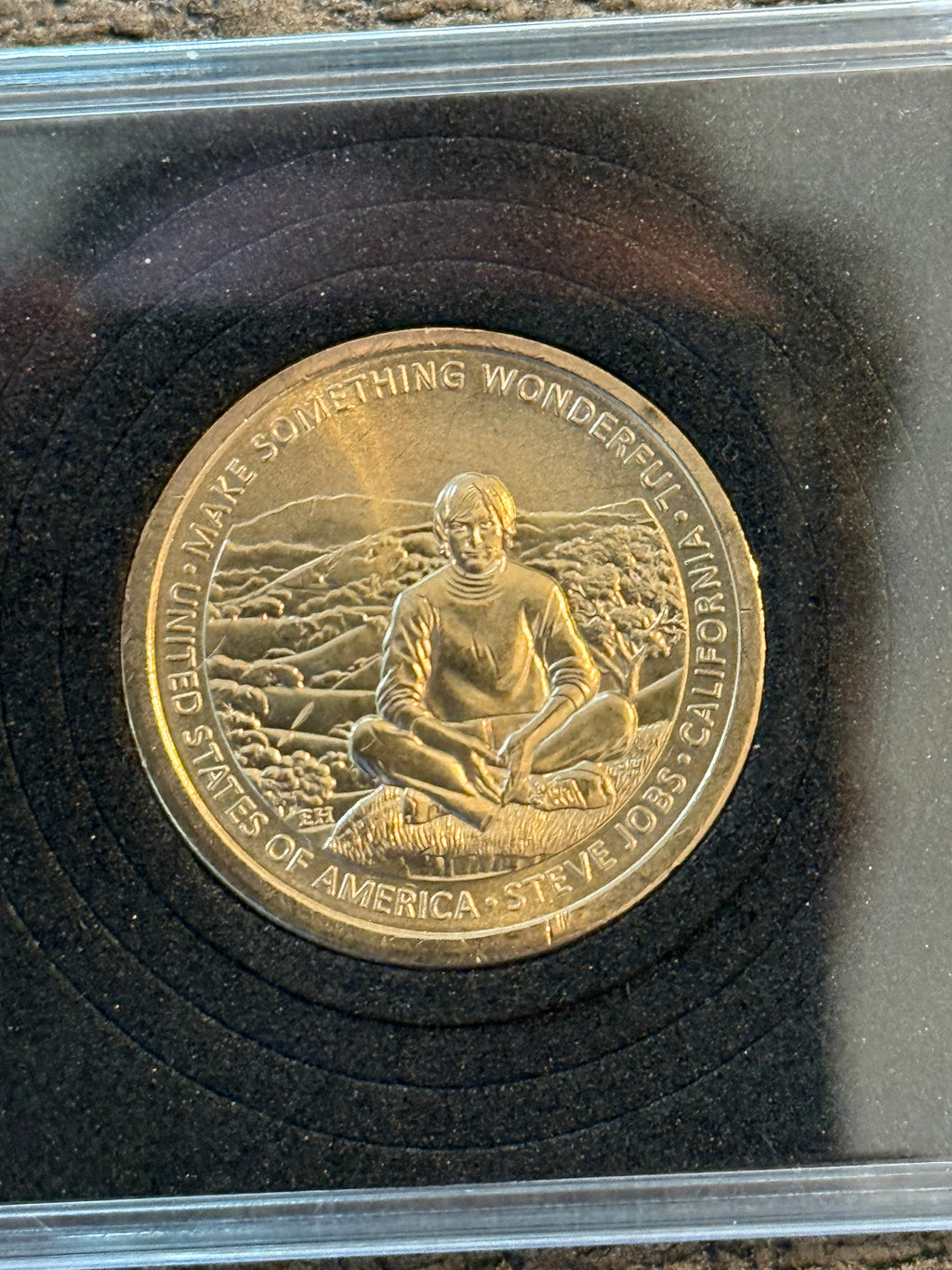 Limited Steve Jobs American Innovator 2026 California Coin Display (Tan)